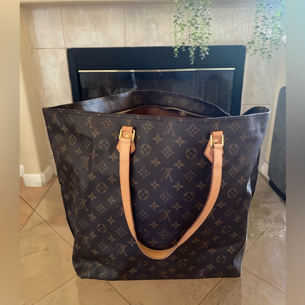 Louis Vuitton Large Monogram Brown Zippered Tote